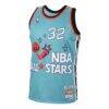 Shaquille O'Neal Mitchell & Ness Eastern Conference 1996 All-Star Hardwood Classics Swingman Jersey - Teal - Side View