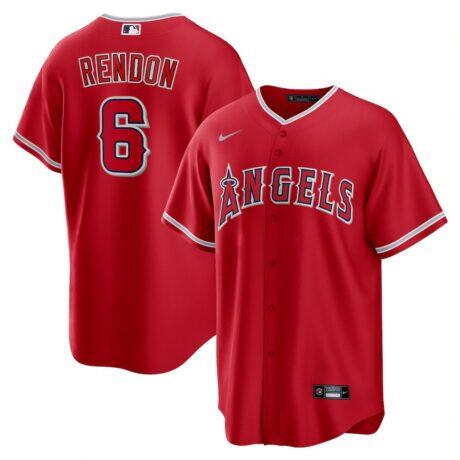 Anthony Rendon Los Angeles Angels Nike Alternate Replica Player Name Jersey - Red - Front View