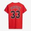 Scottie Pippen Chicago Bulls Mitchell & Ness Hardwood Classics Name & Number Player T-Shirt - Red - Detail View