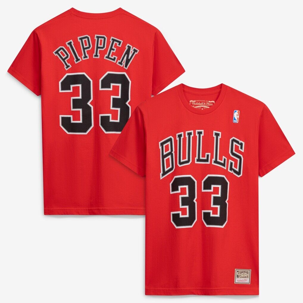 Scottie Pippen Chicago Bulls Mitchell & Ness Hardwood Classics Name & Number Player T-Shirt