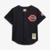 Ken Griffey Jr. Cincinnati Reds Mitchell & Ness Cooperstown Collection Mesh Batting Practice Button-Up Jersey - Black - Side View