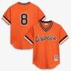 Cal Ripken Jr. Baltimore Orioles Mitchell & Ness Preschool & Toddler Cooperstown Collection Mesh Batting Practice Jersey - Orange - Front View