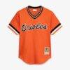 Cal Ripken Jr. Baltimore Orioles Mitchell & Ness Preschool & Toddler Cooperstown Collection Mesh Batting Practice Jersey - Orange - Side View
