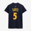 Baron Davis Golden State Warriors Mitchell & Ness Hardwood Classics Stitch Name & Number T-Shirt - Navy - Side View