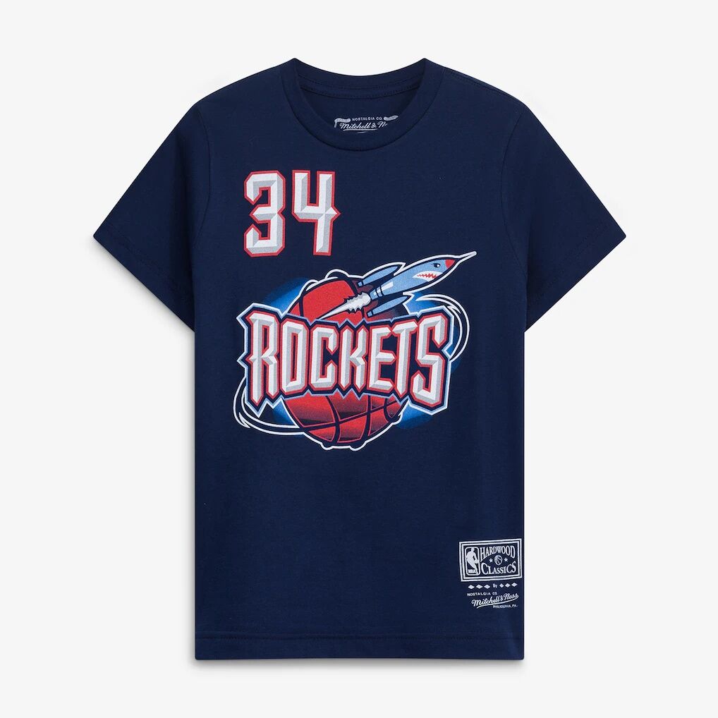 Hakeem Olajuwon Houston Rockets Youth Hardwood Classics Name & Number T-Shirt