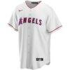 Los Angeles Angels Nike Home Replica Custom Jersey - White - Side View