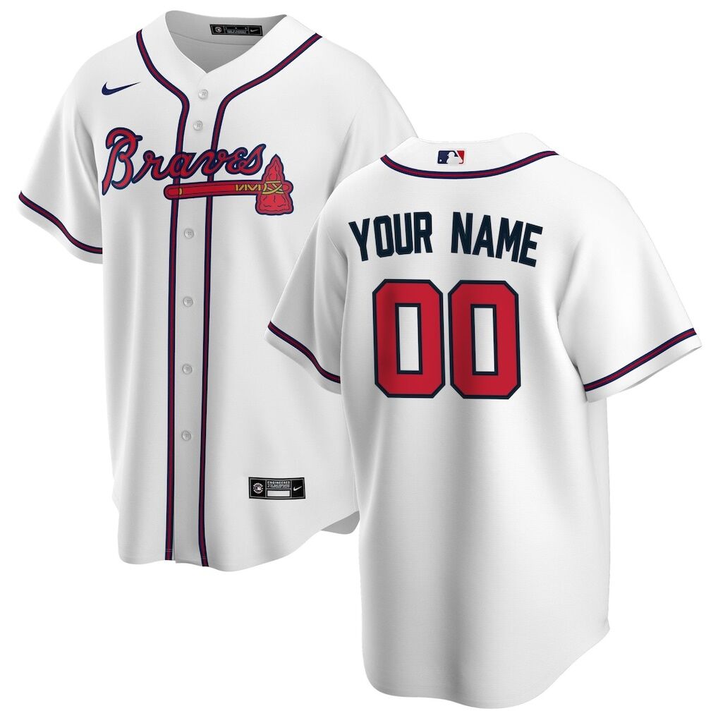 Atlanta Braves Nike Home Replica Custom Jersey