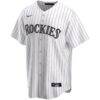 Colorado Rockies Nike Home Replica Custom Jersey - White - Side View