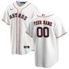 Houston Astros Nike Home Replica Custom Jersey - White - Front View