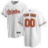 Baltimore Orioles Nike Home Replica Custom Jersey - White - Front View
