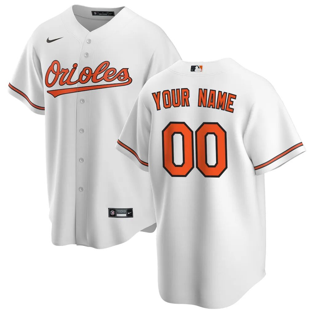 Baltimore Orioles Nike Home Replica Custom Jersey
