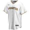 Pittsburgh Pirates Nike Home Replica Custom Jersey - White - Side View