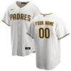 San Diego Padres Nike Home Replica Custom Jersey - White - Front View