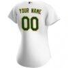 Athletics Nike Women's Home Replica Custom Jersey - White - Detail View