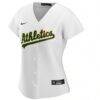 Athletics Nike Women's Home Replica Custom Jersey - White - Side View