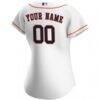 Houston Astros Nike Women's Home Replica Custom Jersey - White - Detail View