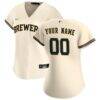 Milwaukee Brewers Nike Women's Home Replica Custom Jersey - Cream - Front View