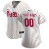 Philadelphia Phillies Nike Women's Home Replica Custom Jersey - White - Front View