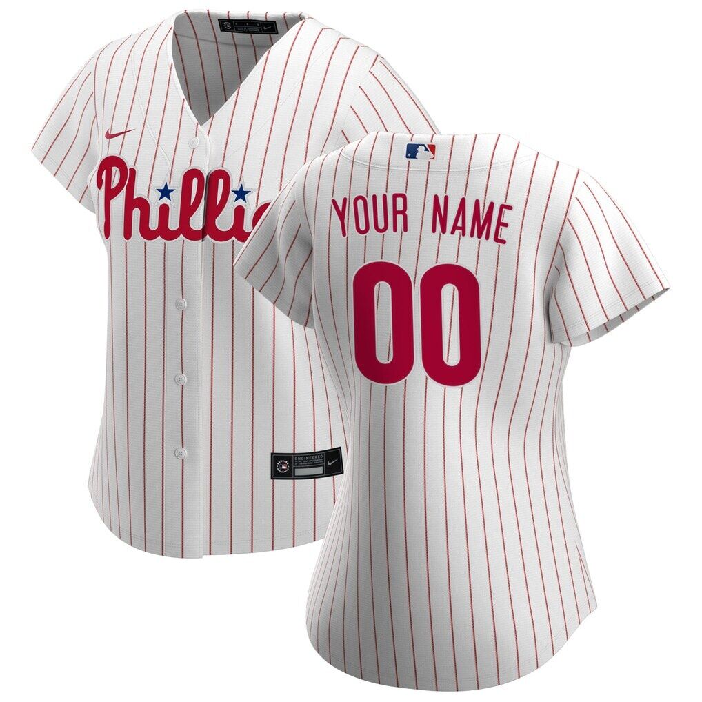 Philadelphia Phillies Nike Women's Home Replica Custom Jersey