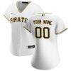 Pittsburgh Pirates Nike Women's Home Replica Custom Jersey - White - Front View