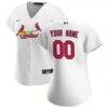 St. Louis Cardinals Nike Women's Home Replica Custom Jersey - White - Front View