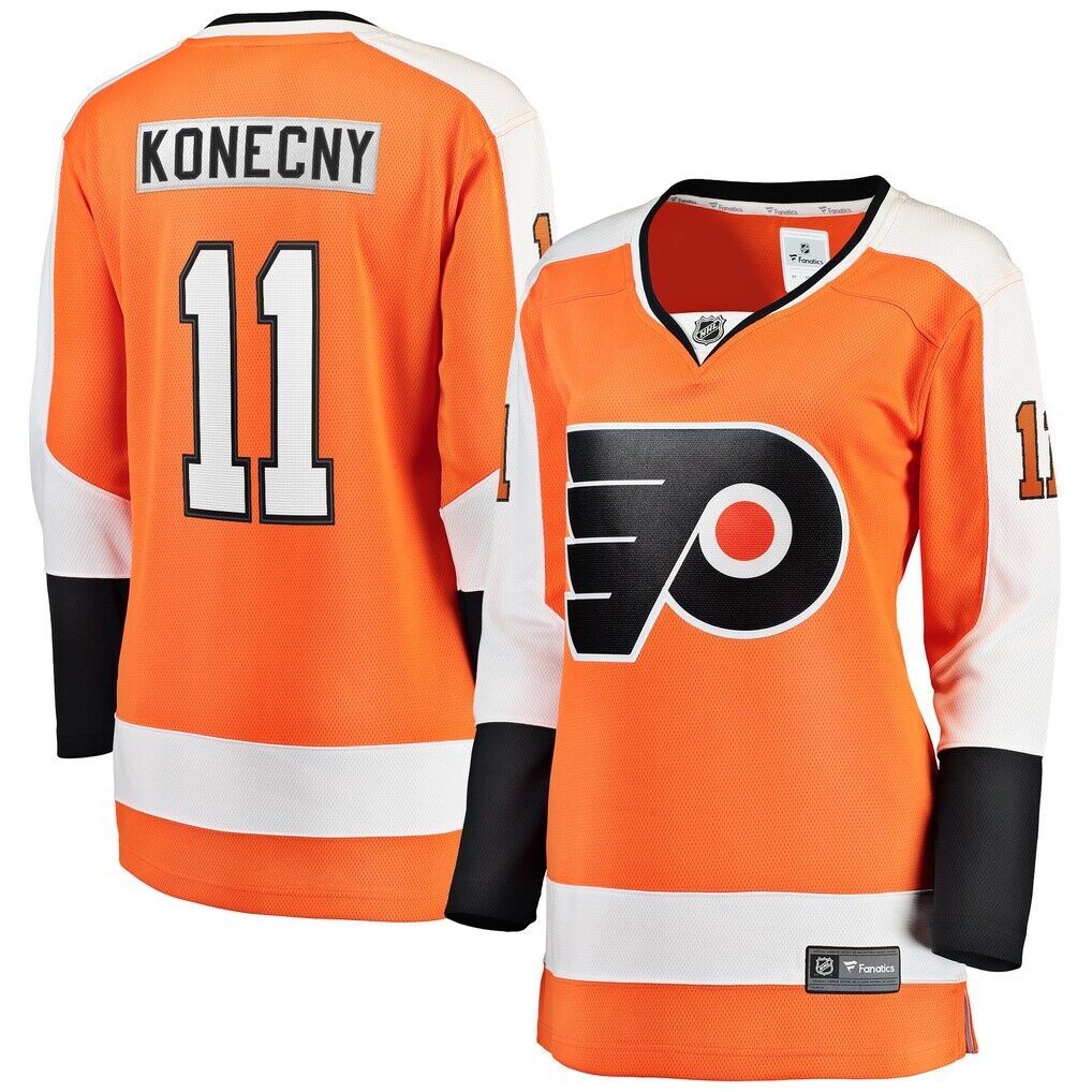 Travis Konecny Philadelphia Flyers Fashion7 Women's Home Breakaway Jersey