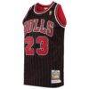 Michael Jordan Chicago Bulls Mitchell & Ness 1996/97 Hardwood Classics Authentic Jersey - Black - Back View