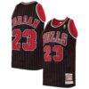 Michael Jordan Chicago Bulls Mitchell & Ness 1996/97 Hardwood Classics Authentic Jersey - Black - Front View