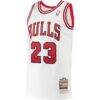 Michael Jordan Chicago Bulls Mitchell & Ness 1995 Hardwood Classics Authentic Jersey - White - Side View