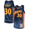 Stephen Curry Golden State Warriors Mitchell & Ness 2009/10 Hardwood Classics Authentic Jersey - Navy - Front View