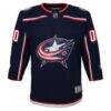 Columbus Blue Jackets Youth Home Premier Custom Jersey - Navy - Side View