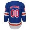 New York Rangers Youth Home Premier Custom Jersey - Blue - Detail View