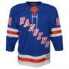 New York Rangers Youth Home Premier Custom Jersey - Blue - Side View