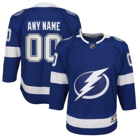 Tampa Bay Lightning Youth Home Custom Premier Jersey - Blue - Front View
