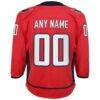 Washington Capitals Youth Home Custom Premier Jersey - Red - Detail View