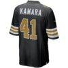Alvin Kamara New Orleans Saints Nike Alternate Game Jersey - Black - Detail View