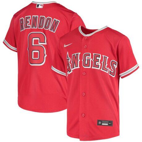 Anthony Rendon Los Angeles Angels Nike Youth Alternate Replica Player Jersey - Red - Front View