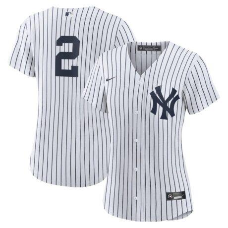 Derek Jeter New York Yankees Nike Women's Home Replica Player Jersey - - Front View