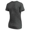 Los Angeles Angels Fashion7 Women's Team Logo Lockup V-Neck T-Shirt - Heather Charcoal - Detail View