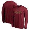 Atlanta United FC Shielded Logo Long Sleeve T-Shirt - Red - Front View