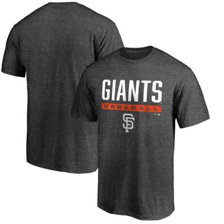San Francisco Giants Win Stripe Logo T-Shirt II - Charcoal - Front View