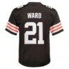 Denzel Ward Cleveland Browns Nike Youth Game Jersey - Brown - Detail View