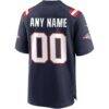 Nike New England Patriots Custom Game Jersey - Navy - Side View