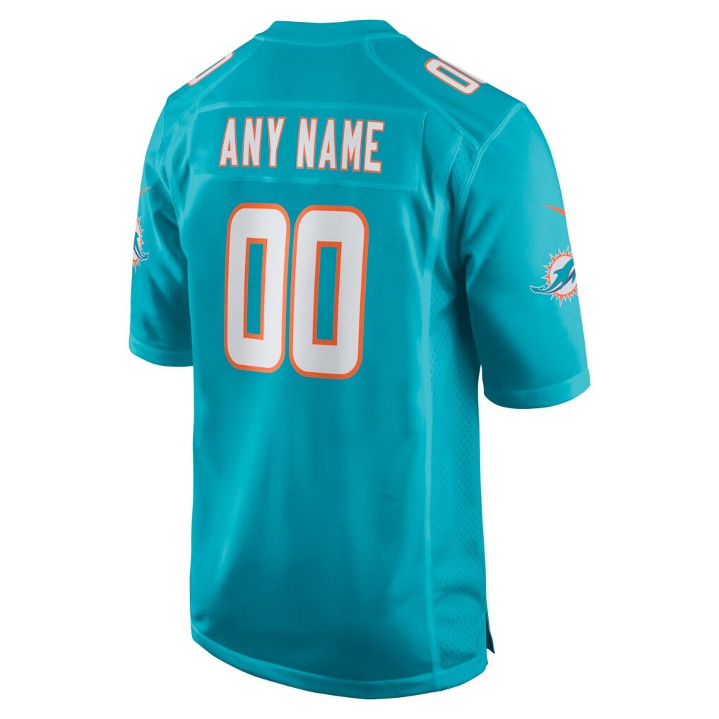 Miami Dolphins Nike Custom Game Jersey - Aqua