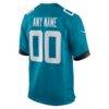 Jacksonville Jaguars Nike Custom Team Game Jersey - Teal - Detail View