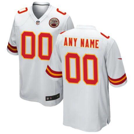 Kansas City Chiefs Nike Custom Game Jersey - White - Front View