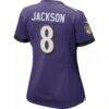 Lamar Jackson Baltimore Ravens Nike Women's Game Jersey - Purple - Detail View
