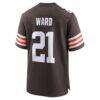 Denzel Ward Cleveland Browns Nike Player Game Jersey - Brown - Detail View