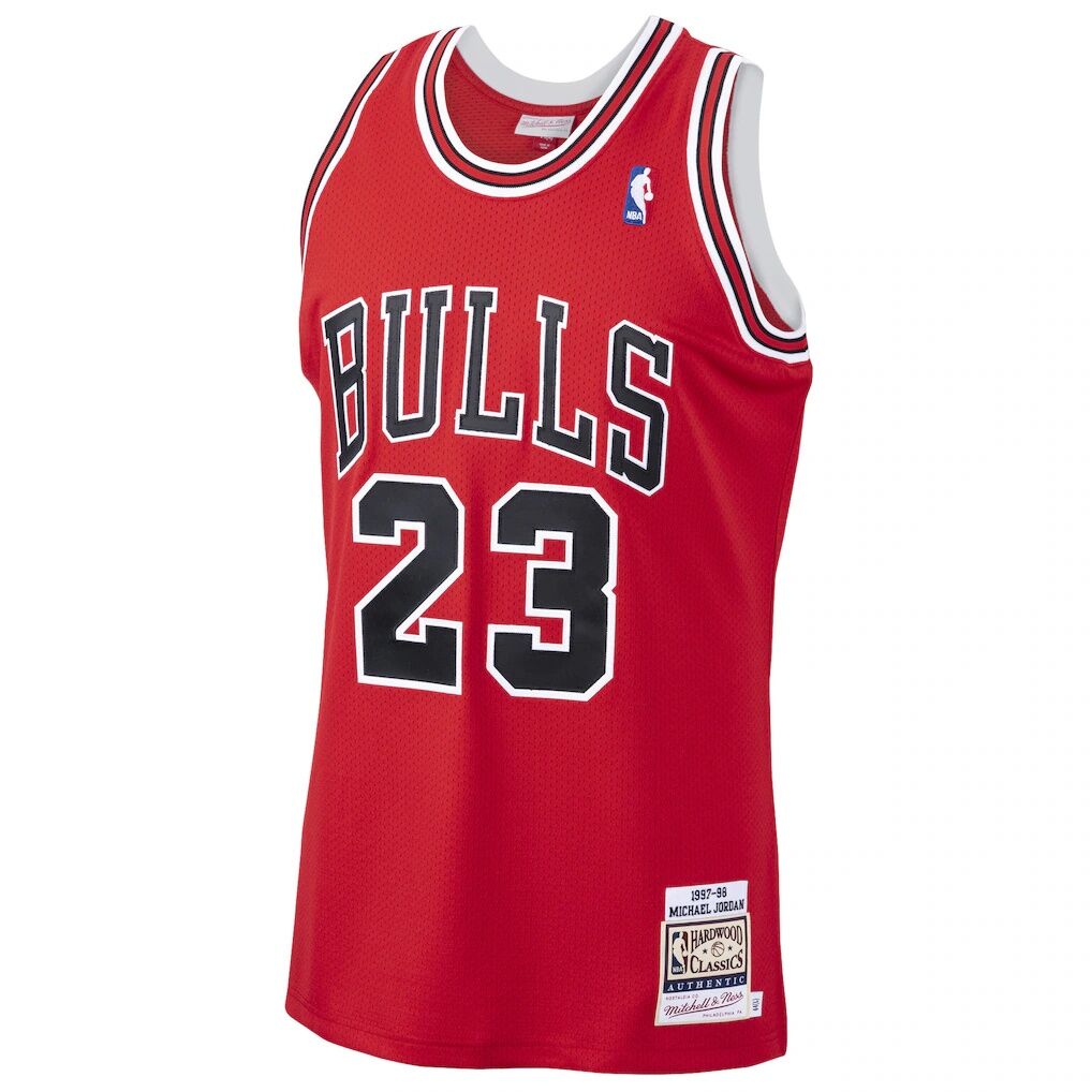 Michael Jordan Chicago Bulls Mitchell & Ness 1997/98 Hardwood Classics Authentic Jersey – Scarlet