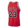 Michael Jordan Chicago Bulls Mitchell & Ness 1997/98 Hardwood Classics Authentic Jersey - Scarlet - Side View